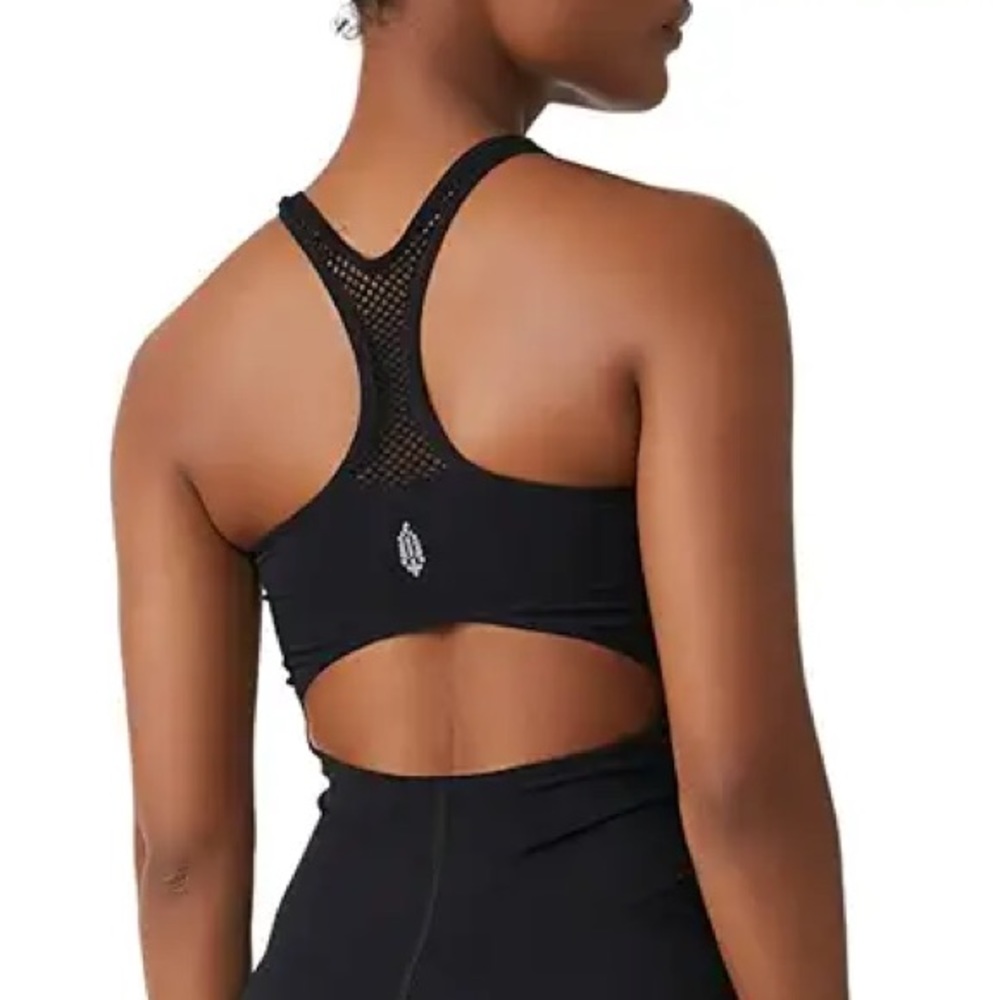 NWOT FP Movement Black Mesh Jumpsuit Onesie Catsuit - Picture 3 of 10